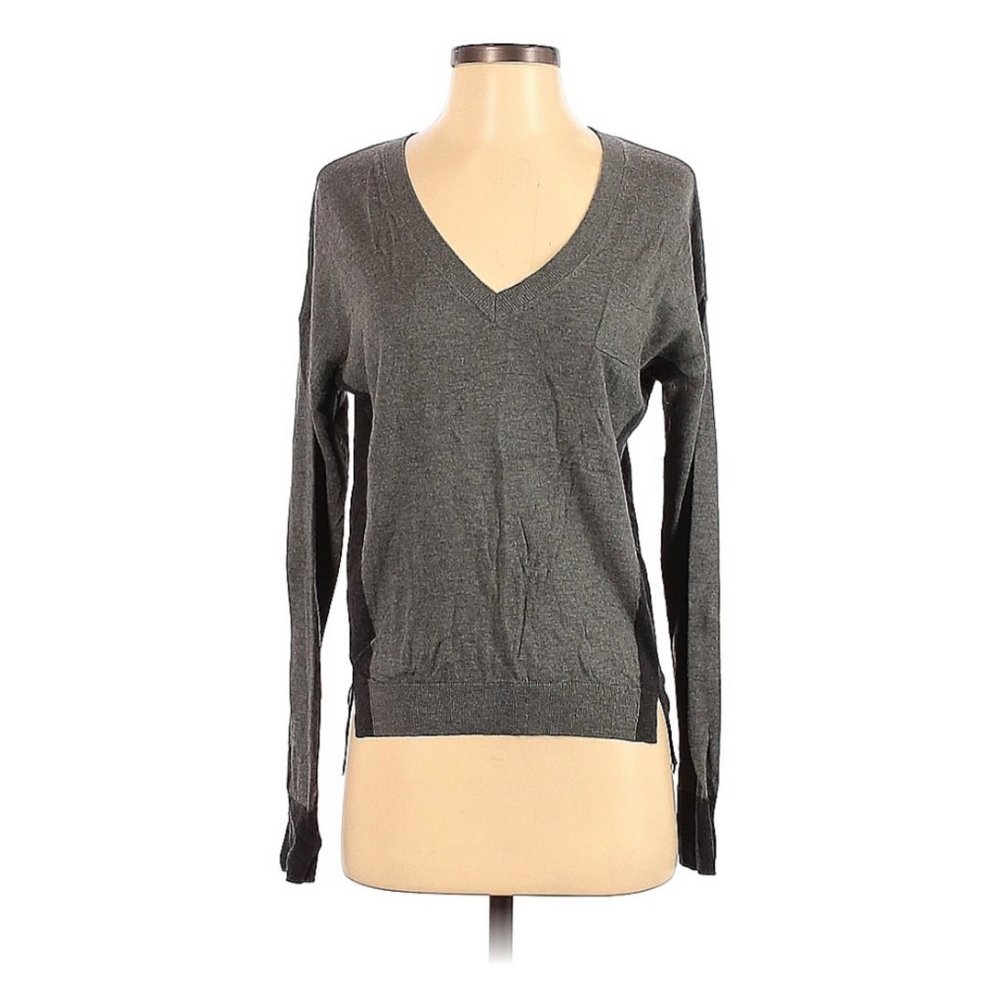 Halogen Women's Size Small Gray Grey Viscose Cashmere Blend Pullover Sweater